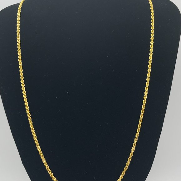 Other - 14k Gold Rope Chain Necklace 2.5 mm/ 24 inches